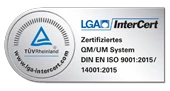 LGA InterCert — certyfikat ISO 9001 / ISO 14001